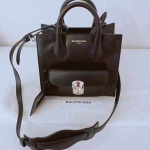 Balenciaga Padlock Mini Crossbody Tote Black